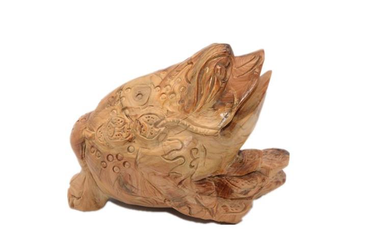 崖柏雕刻 金蝉 崖柏 盒装