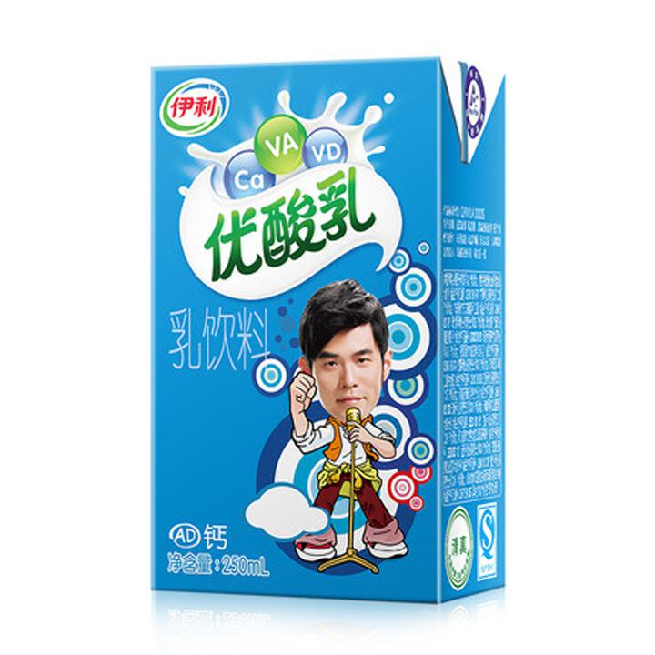 伊利 优酸乳 ad钙 乳饮料 250ml*24盒 箱装