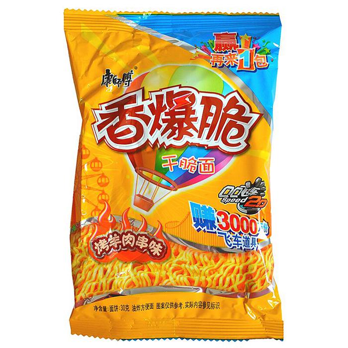 康师傅 香爆脆 干脆面 烤羊肉串味 30g 新旧包装随机发货