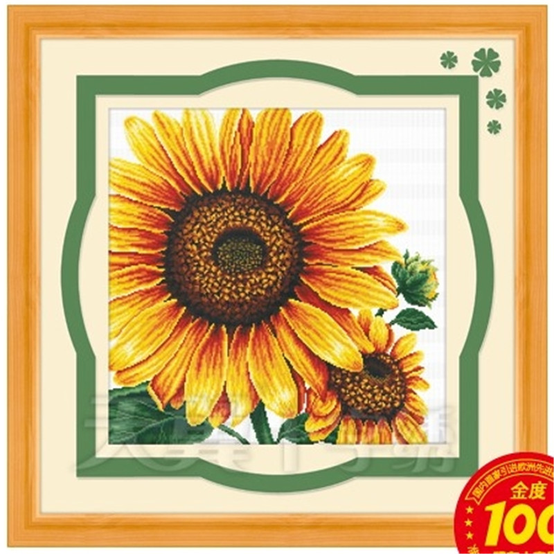 添翼ah22109j 向日葵 十字绣 11ct 50x50cm-云书网