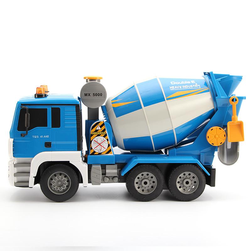双鹰工程车遥控搅拌车玩具水泥车混凝土罐车可充电
