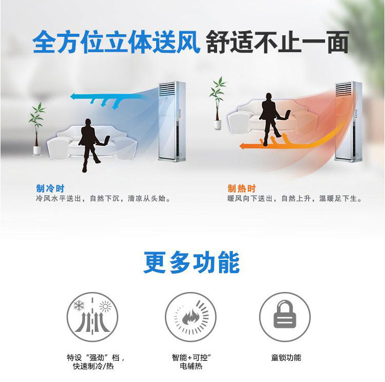 格力T爽系列3匹冷暖定频空调 KFR-72LW(725