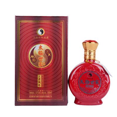 河南焦作温县 特产 太极世家 王者风范 浓香型 500ml 52% 盒装