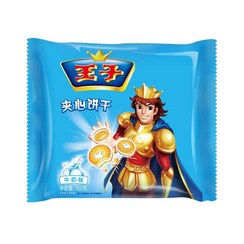 【社旗馆】 王子 夹心饼干 牛奶风味 360g/袋