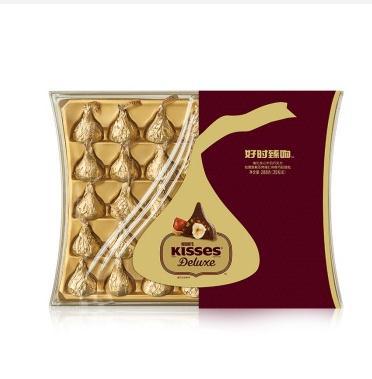 好时臻吻kisses deluxe榛仁夹心牛奶巧克力35粒装288g