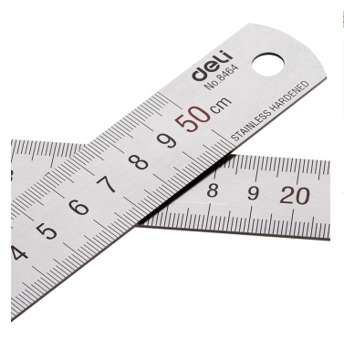 得力(deli) 8463 不锈钢直尺/刻度尺50cm