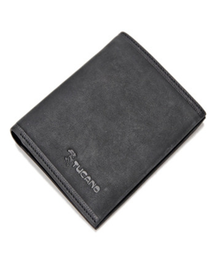 啄木鸟tucano男士钱包 新款韩版时尚复古头层牛皮黑色磨砂机车系列